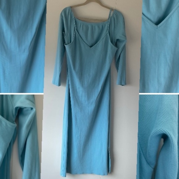 Anthropologie Blue Midi Dress - Picture 1 of 9